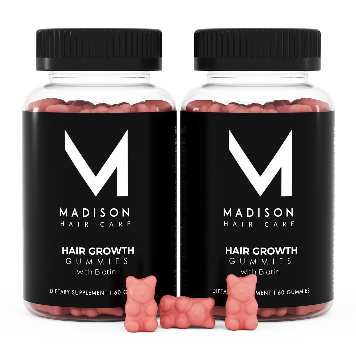 RDC Design Group 3D Package Render Madison Hair Care Gummies 2 Pack-min