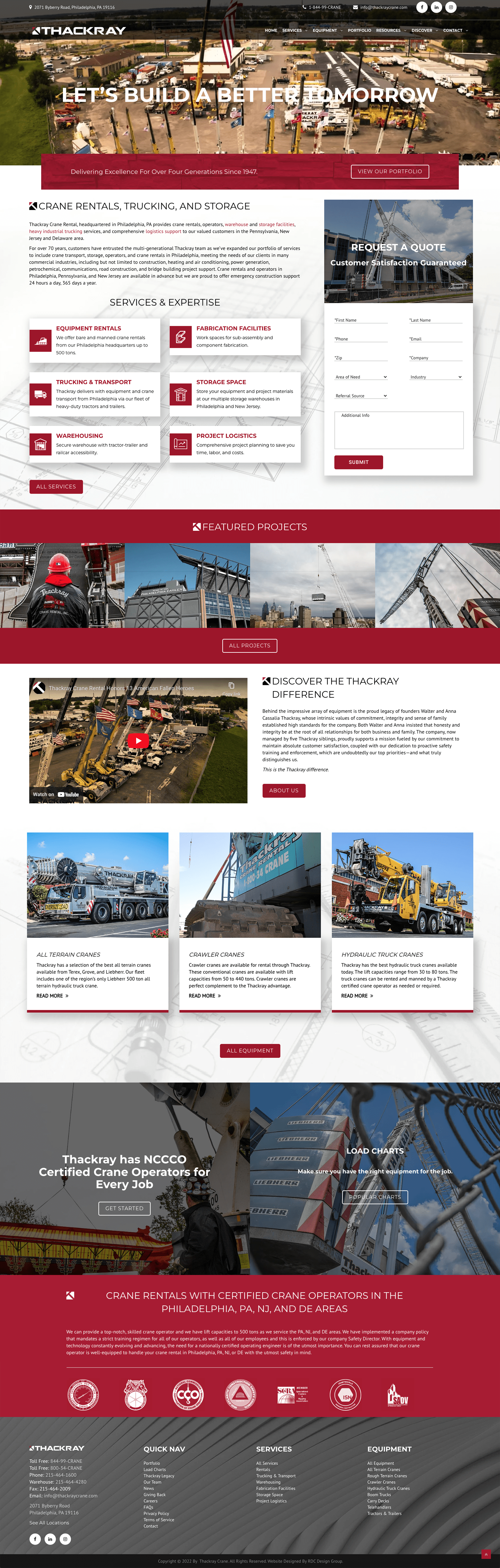 RDC Design Group Website Design Website Development - Thackray Crane
