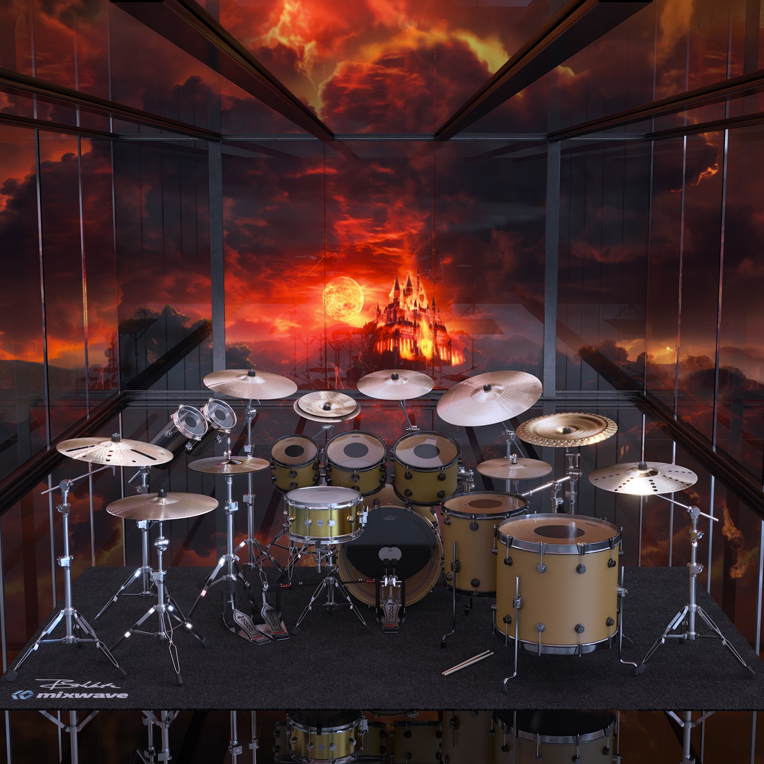 RDC-Design-Group-3D-Lifestyle-Rendering-Brooks-Wackerman-Avenged-Sevenfold-Drumkit