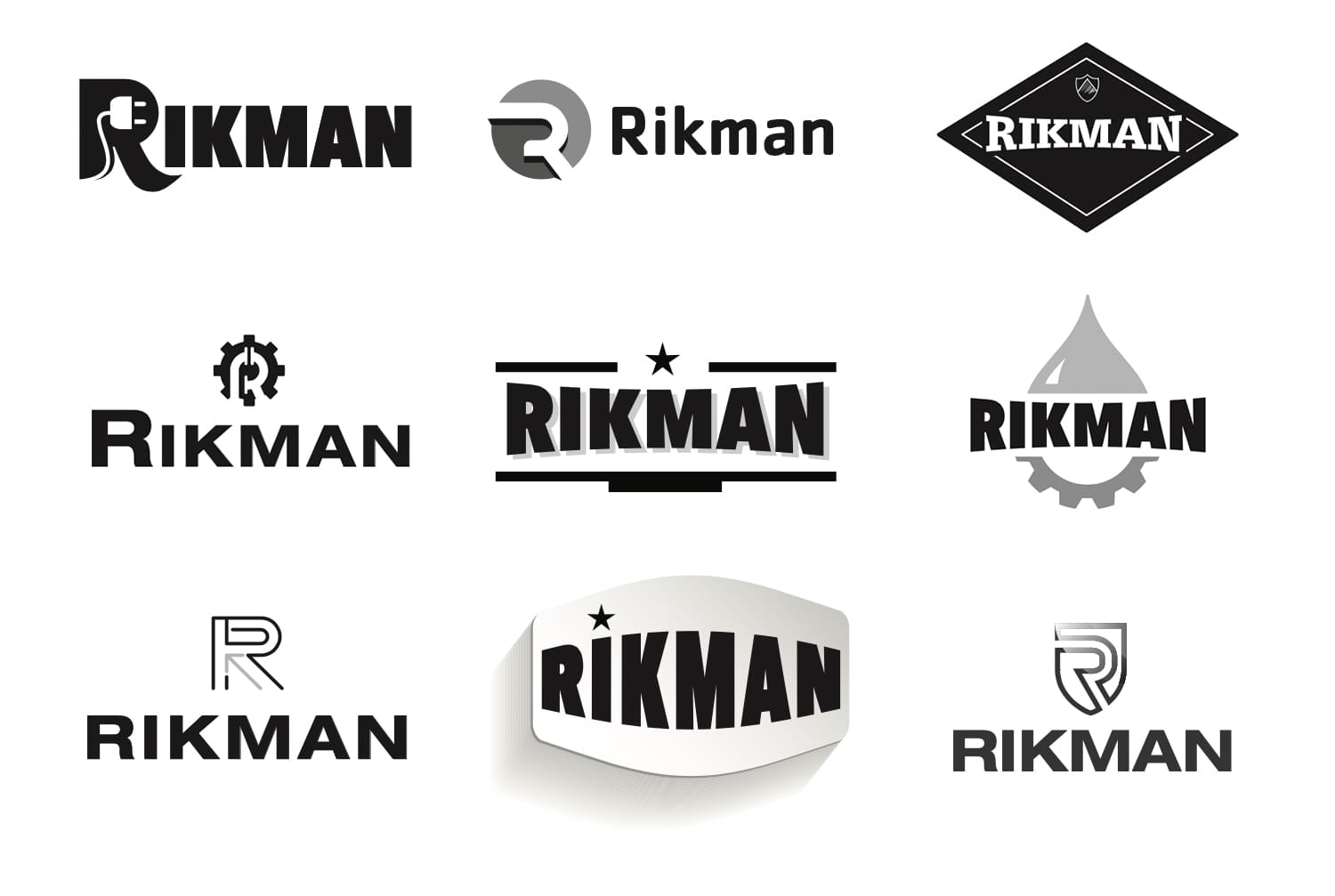 RDC-Design-Group-Rikman-Logo-Design-Initial-Options