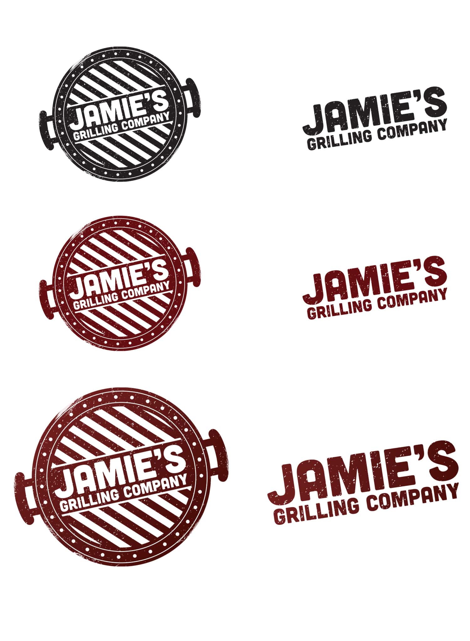 RDC_Design_Group_Logo_Design_Jamies_Grilling_Company_BW_Flat_Gradient_Options