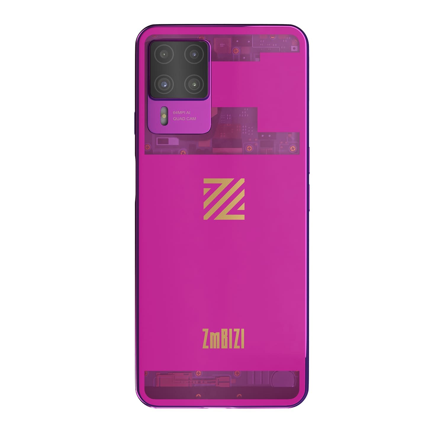 RDC Design Group - 3D Product Rendering - Purple Smart Phone Rendering - ZmBIZI - Z2