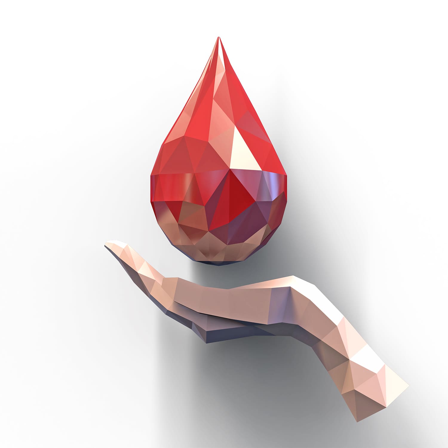 rdc design group custom 3d faceted organ icons - graphic design - blood