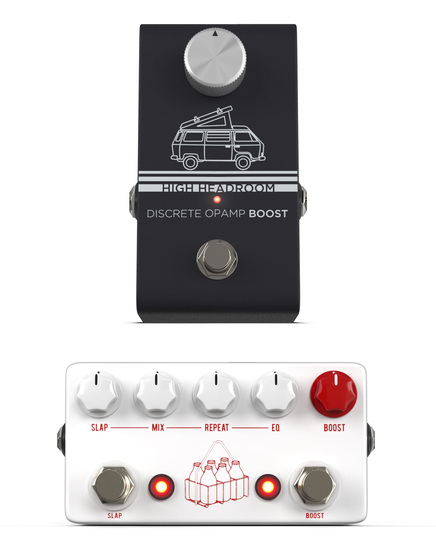 RDC Design Group - 3D Rendering - MixWave - Milkman High Headroom and Echo Slap Pedals
