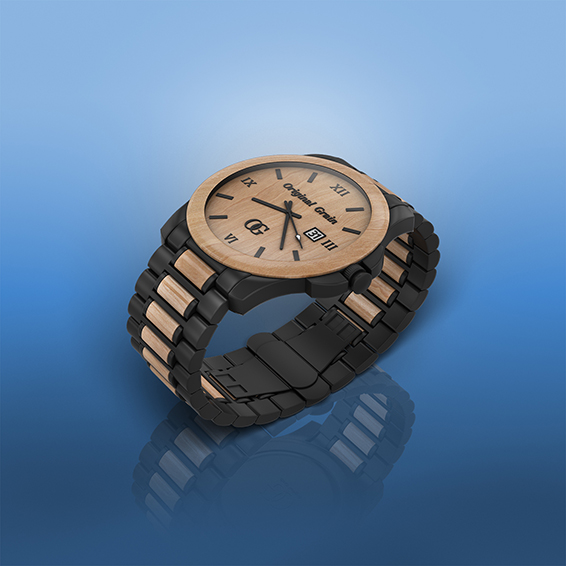 RDC 3D Product Rendering Original Grain Watch Maple Wood Low Res RDC 3D Product Rendering Original Grain Watch Maple Wood Low Res