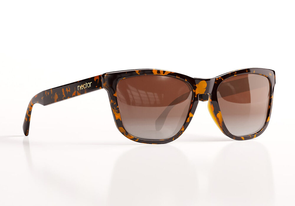 Nectar_Crux_Brown_Tortoise_Frame_Amber_Gradient_Lense_Front_Right_Featured_Image