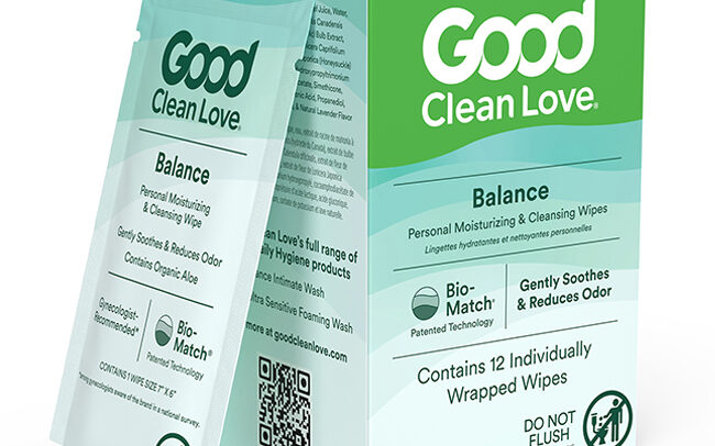 RDC Design Group 3D Product Rendering Good Clean Love Balance 12ct Individual Wipe and Carton Overview