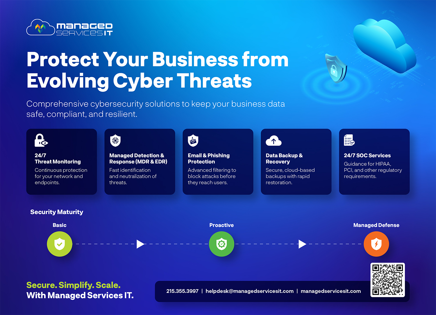 Managed Services IT - Marketing Conference Print Collateral - Cyber Threats