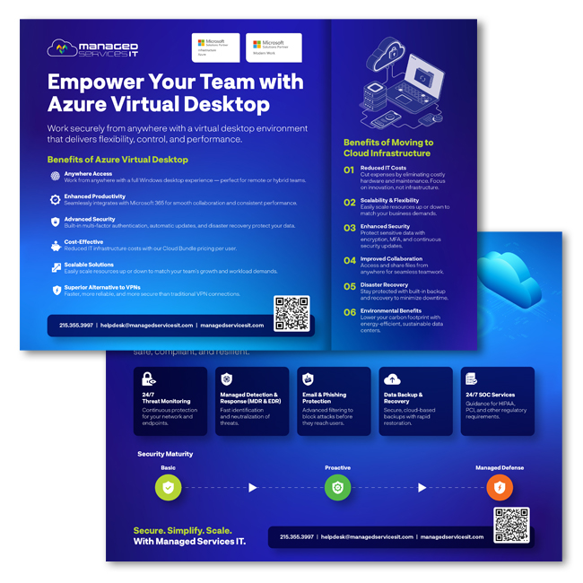 Managed Services IT - Marketing Conference Print Collateral Overview Image