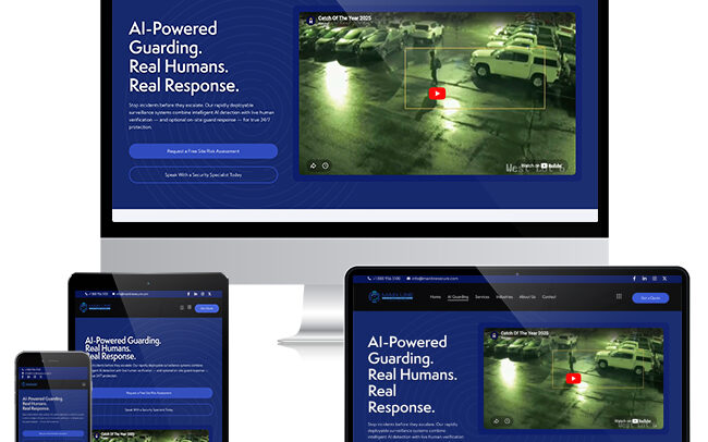 RDC Design Group – Landing Page Web Design and Web Development – Main Line Security Solutions – AI Guarding Overview