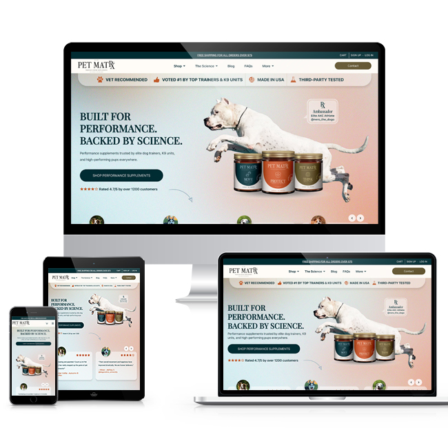 RDC Design Group Web Design Web Development – Pet MatRx – Overview Image